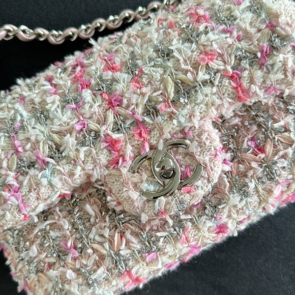 Chanel Mini Flap Tweed Pink Glitter - Picture 8 of 13